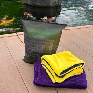 Toalla de Microfibra Certificada de 1200gsm para Limpieza de Autos, Fácil de Usar, Duradera, con Bucle Retorcido, para Secado de Autos - Product Image 1