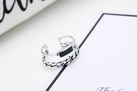 JZ537 Vente en gros d'usine, bagues rétro pour femmes, bijoux tendance, bague ouverte réglable à double chaîne