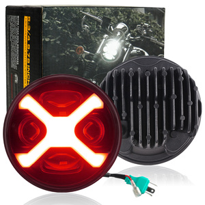 Faro X-Type da 5,75 Pollici con Alone Bianco Latte, DRL Rosso e Illuminazione Abbagliante/Anabbagliante Autonomo, Adatto per Motociclette - Product Image 6