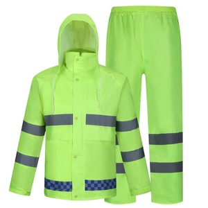 Prix <span class=keywords><strong>d</strong></span>'usine du fabricant, vêtements de travail imperméables de haute qualité, combinaison de travail haute visibilité pour hommes, vêtements de sécurité, <span class=keywords><strong>ensemble</strong></span> de veste de pluie réfléchissante - Product Image 5