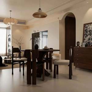 Table à manger en bois de style crème antique, armoire de salon, conception graphique personnalisée pour toute la maison, pour un projet d'appartement ou de villa - Product Image 2