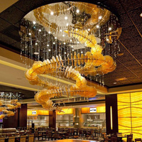 Lustre moderne en verre à LED pour la décoration intérieure de restaurants, bars, cafés, maisons, hôtels et villas (vente en gros)