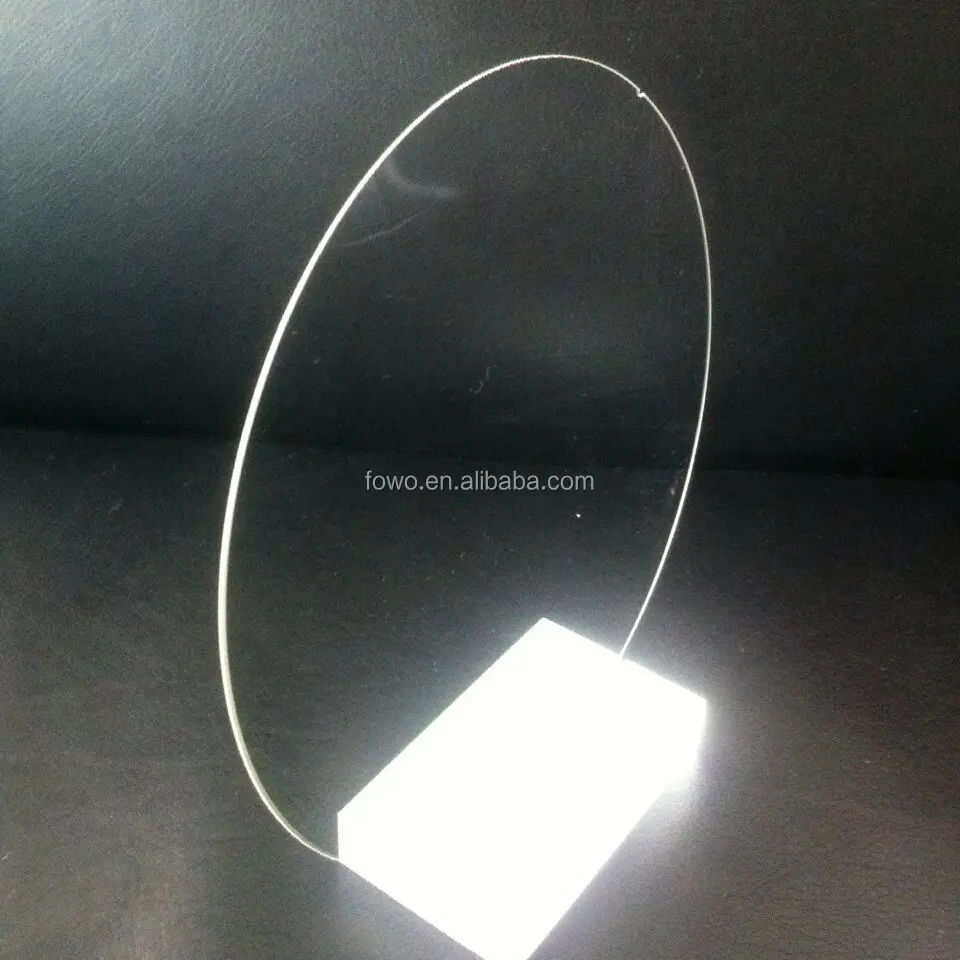 D 263T Transparant Glas 2Inch 4Inch 6Inch Wafer Met Dunne Dikte 0.1Mm 0.21Mm 0.3Mm