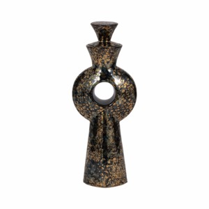 Vaso in Ceramica Scultoreo Rotondo, Vaso Decorativo per Fiori, Elemento d'Arredo Contemporaneo per Soggiorno - Product Image 1