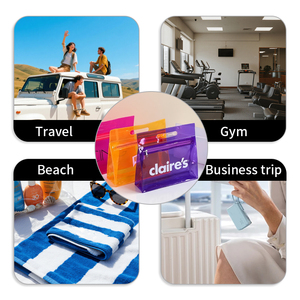 Túi đựng đồ trang điểm có khóa kéo chống thấm, in logo tùy chỉnh, chuyên nghiệp, túi đựng đồ vệ sinh cá nhân, túi mỹ phẩm trong suốt PVC cá nhân hóa dành cho nữ - Product Image 6