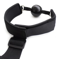 Collier fétiche en silicone avec bâillon à boule et menottes pour poignets, dispositif de contention corporelle pour adultes