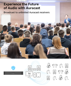 Double mode <span class=keywords><strong>pour</strong></span> émetteur <span class=keywords><strong>sans</strong></span> <span class=keywords><strong>fil</strong></span> Bluetooth 5.4 <span class=keywords><strong>Adaptateur</strong></span> audio Auracast Compatible avec <span class=keywords><strong>pour</strong></span> AptX Adaptive LC3 ODM/OEM Plastic - Product Image 3