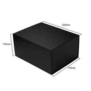 Sang Trọng Đóng Mở Có Thể Gập Lại Nam Châm Màu Đen Các Tông Giấy Quà Tặng Giấy Hat Cap Bao Bì Hộp Với Từ Đóng Cửa Nắp - Product Image 6