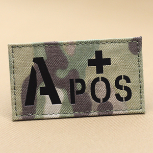 Patchs en tissu brodés personnalisés pour identification d'équipe de combat, découpe laser, tactiques, réfléchissants IR à infrarouge lointain, <span class=keywords><strong>groupe</strong></span> <span class=keywords><strong>sanguin</strong></span> - Product Image 1