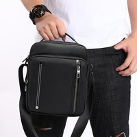 Sac à bandoulière léger et imperméable pour hommes, étui antivol pour iPad Mini et téléphone, avec fermeture à glissière et porte-clés