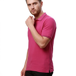 เสื้อโปโลแขนสั้นผู้ชาย สีพื้น สไตล์ลำลอง สำหรับตีกอล์ฟ  รับสกรีนโลโก้ สีตามสั่ง แต่งขอบปกเสื้อตามสั่ง - Product Image 3