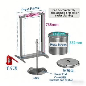 <span class=keywords><strong>Presse</strong></span> à miel 20 kg en acier inoxydable, <span class=keywords><strong>presse</strong></span> à noix et arachides multifonction, <span class=keywords><strong>presse</strong></span> à graisse et huile pour extraction commerciale - Product Image 6