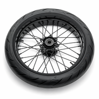 Ensemble de roues Sur-Ron Ultra Bee Black de 17 pouces, construction durable, conversion pour la route, jante en aluminium, aucune modification requise