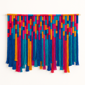 Gran oferta, venta al por mayor, Macram mexicano <span class=keywords><strong>en</strong></span> arte <span class=keywords><strong>de</strong></span> fibra para partición <span class=keywords><strong>de</strong></span> mostrador, proporciona tapiz <span class=keywords><strong>de</strong></span> pared como pared con macramé y vertical - Product Image 3