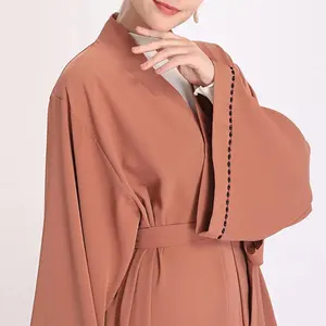 UG No Belt Turkey Muslim Elegant Dress Islamic Clothing New Ethnic Long-sleeved Double-layered Loose Women Custom Tops Sweater