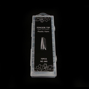 70 Uds. Moldes de Uñas Dobles Largos de Gran Tamaño, Sistema de Uñas de Plástico, Molde Superior para Extensión, Construcción Rápida, Puntas de Manicura para Salón, Personalizables - Product Image 6