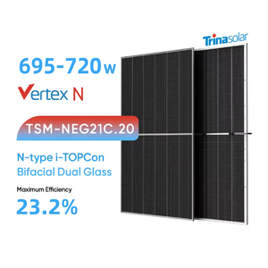 Trina Tấm pin mặt trời giá 700 Watt quang điện 695W <span class=keywords><strong>PV</strong></span> modul 700 W hai mặt tấm pin mặt trời với pin và biến tần - Product Image 3