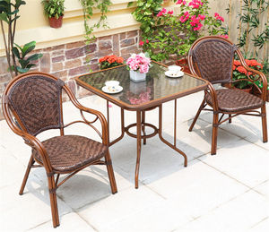 Ensemble de meubles de jardin en rotin nordique de luxe en aluminium moulé pour l'extérieur - Product Image 2
