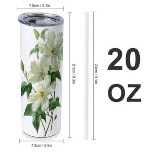 Stainless Steel Tumbler 20oz Vacuum <b>Insulated</b> Custom Printed Floral Design Portable <b>Cup</b> - Product Image 2