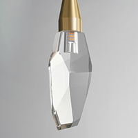 Lustre en cristal pour décoration artistique, luminaire suspendu pour la maison, le bureau, la cuisine, le bar, la salle à manger, le salon - Hauteur réglable