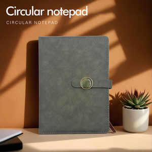 Mới <span class=keywords><strong>A5</strong></span> Đơn Giản Kinh Doanh Văn Phòng Máy Tính Xách Tay Logo In Bìa Cứng Da Bìa 100 Tấm Nhựa Khóa Chủ Đề May Cuộc Họp Ghi - Product Image 3