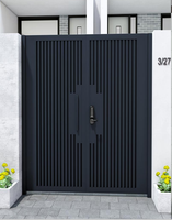 Portail Principal en Alliage d'Aluminium Durable, Faible Entretien, Portail Extérieur pour l'Intimité avec Taille Personnalisée et Installation Facile