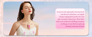 Masseur de poitrine sans fil contrôlé par application, vibromasseur, pinces à tétons vibrantes, jouets sexuels, interaction romantique entre <span class=keywords><strong>deux</strong></span> <span class=keywords><strong>personnes</strong></span> - Product Image 4
