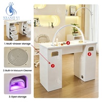 Ensemble de meubles de salon, table et chaise pour manucure, blanc, avec rangement, table de manucure pour technicien