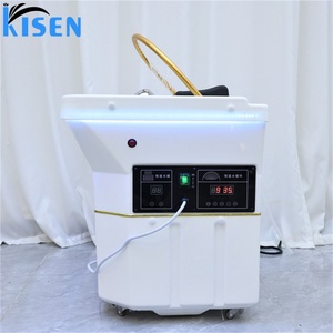 Bac à shampoing portable sans tuyauterie en acrylique KISEN, lavabo pour le lavage des cheveux avec circulation d'eau, évier à shampoing avec réservoir d'eau - Product Image 3