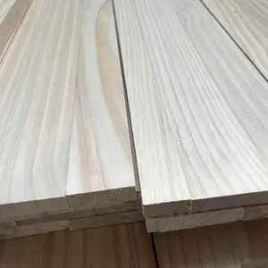 Produção de painéis de madeira de paulownia com cola para madeira maciça, placa de junção de dedos