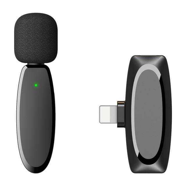 Mini Professional 2.4G Wireless Type C Studio Lapel Microphone with Noise Cancelling for Live Interviews