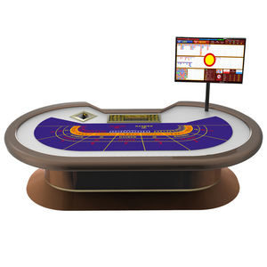 Custom High Class Gambling Professional Oval Luxury Wooden Gaming Baccarat Touchscreen Casino Betting Poker <strong>Tables</strong> - Product Image 3