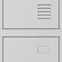 Casier de gym personnalisé à 6 portes en acier avec serrure à code, design moderne, armoires métalliques durables avec cintre, finition thermolaquée