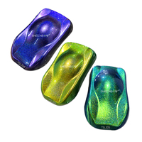 Pigment pour ongles effet miroir métallique caméléon, base solvant, néon, aurore, sirène, qualité cosmétique, duochrome 325 mesh, pour marque privée