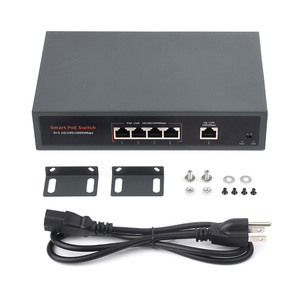 สวิตช์ PoE กิกะบิตอีเธอร์เน็ต 120W 4 พอร์ต PoE+ รองรับกำลังไฟสูงสุด 30W ต่อพอร์ต มาตรฐาน 802.3af/at ดีไซน์ไร้พัดลม พอร์ตอีเธอร์เน็ตความเร็วสูง - Product Image 5