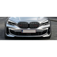 Parrilla Delantera Starlight Negra Brillante de ABS con Luz LED Dinámica para BMW Serie 1 F40 Hatchback 2019-2024