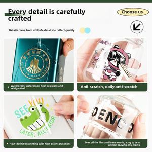 Etiquetas Metálicas de PVC con Estampado Dorado Personalizado, Impresión por Transferencia UV, Pegatinas de Cristal para Publicidad, Impresión de Logotipos para Promoción de Productos - Product Image 3