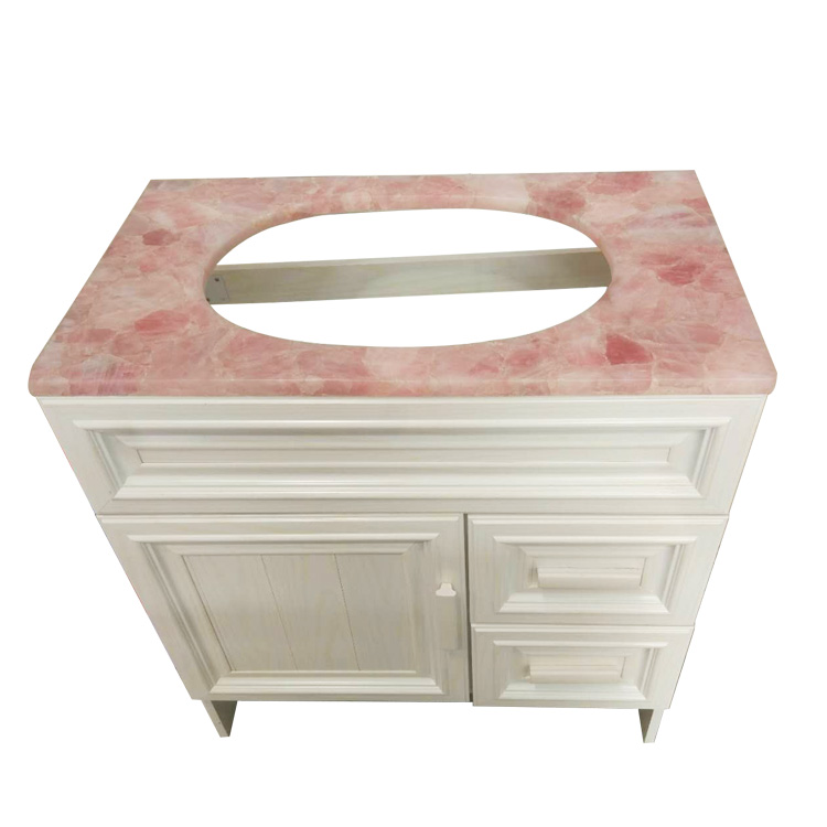 vasque en pierre rose onyx