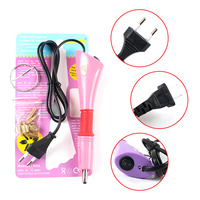 Vente flash : Machine à strass thermocollants rose/noir/violet avec prise US/EU, applicateur de strass en cristal à fixation à chaud
