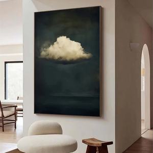 Pintura Contemporánea al Óleo con Textura, Arte en Lienzo, Arte de Nubes en Pastel, Lienzo Abstracto Grande para Hogar y Galería - Product Image 3
