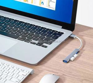 ฮับขยายพอร์ต USB 3.0 อลูมิเนียมอัลลอยด์ ฮับ 4 in 1 Type-C อุปกรณ์กระจายสัญญาณคอมพิวเตอร์แบบหนึ่งต่อสี่ - Product Image 4