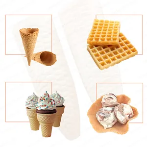 High efficiency edible waffle ice cream cup cone maker machine