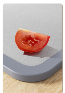 JOUYI 304 Stainless Steel Anti-Slip <strong>Antibacterial</strong> Cutting Board Household Chopping Board TPE <strong>Silicone</strong> Edging for Kitchenware - Product Image 4