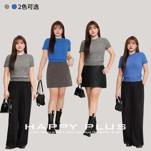 เสื้อถักคอกลมแขนสั้นสำหรับผู้หญิงรุนฉีเนื้อนุ่มบางพอดีตัวสำหรับฤดูใบไม้ร่วง สีเทา สไตล์ใหม่ปี 2025 - Product Image 2