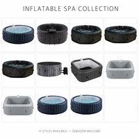 Baignoire gonflable portable ronde en PVC laminé, divers styles, pour extérieur, piscine chauffante, spa de massage