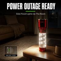 Lampe de poche spirale transparente avec bandes COB latérales intégrées, type C, faisceau principal haute et basse et éclairage latéral pour réparation automobile