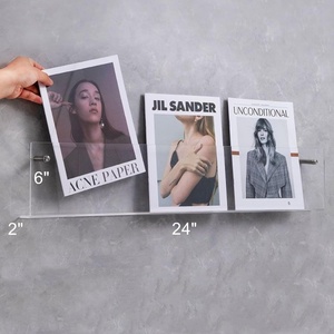 Transparent Acrylic Wall Mount <b>Floating</b> Shelf Display Racks Toy Model Shelves Bookshelf with Customized Color & Size - Product Image 2