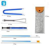 5 en 1 clavier mécanique pince à épiler brosse lubrifiante interrupteur extracteur Keycap extracteur tige sélecteur support IC griffe outils ensemble Keycap extracteur