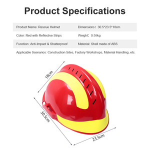 Casco di salvataggio ignifugo in ABS, equipaggiamento di sicurezza protettivo per vigili del fuoco - Product Image 3