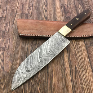 Damascus Chef <b>Knife</b> with Comfortable Grip Wooden Handle High Quality Damascus Chef <b>Knife</b> for Daily <b>Kitchen</b> Preparation - Product Image 1